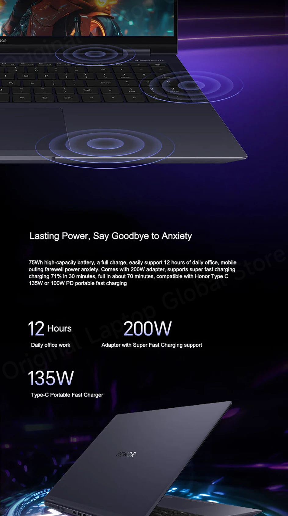HONOR MagicBook Pro 16 HUNTER  16-inch 2024 Gaming Laptop Ultra5/Ultra7 24GB/32GB 1TB/2TB RTX4060 165Hz 3K Gaming Screen Laptop