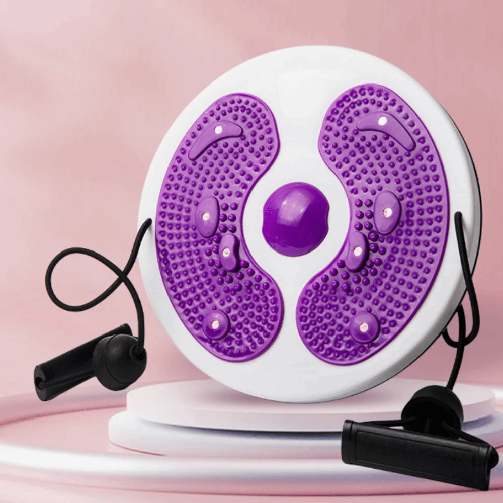 Waist Twisting Disc with Pull Ropes - Non-Slip Portable Fitness Tool Body Shaping Massage Equipment Tidesmit