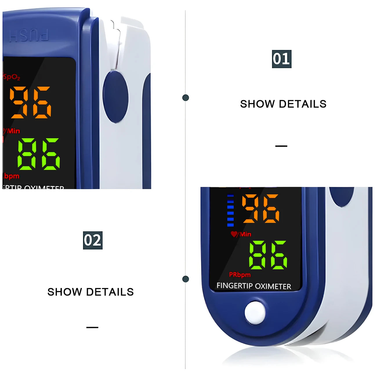 Digital Oximetre LED Display Medical Blood Oxygen Saturation Monitor Heart Rate Finger Pulse Oximetro de dedo