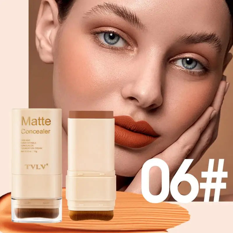 Tidesmit 2-in-1 double head foundation and matte concealer stick for full coverage face makeup