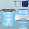 Tidesmit portable mini folding washing machine with drain bucket for compact laundry cleaning of clothes and socks