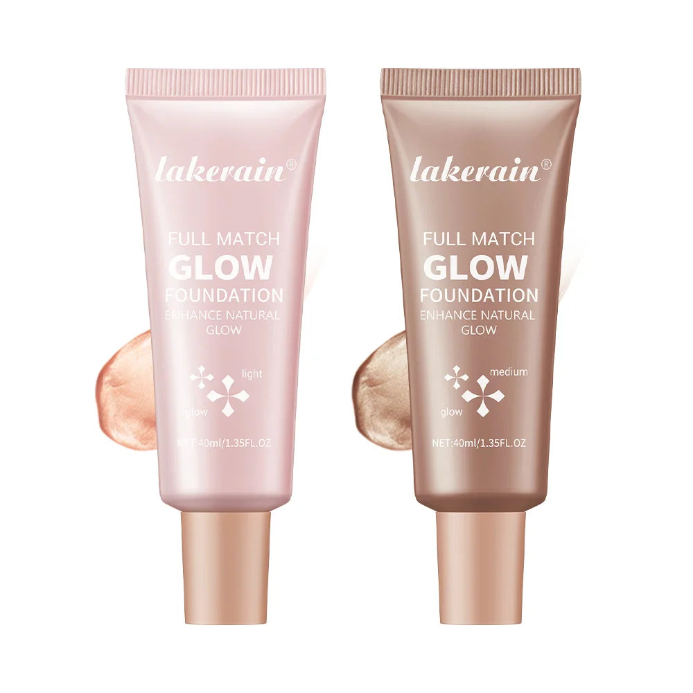 Tidesmit Glowing Foundation liquid base texture swatch showing moisturizing natural glow enhancer face makeup