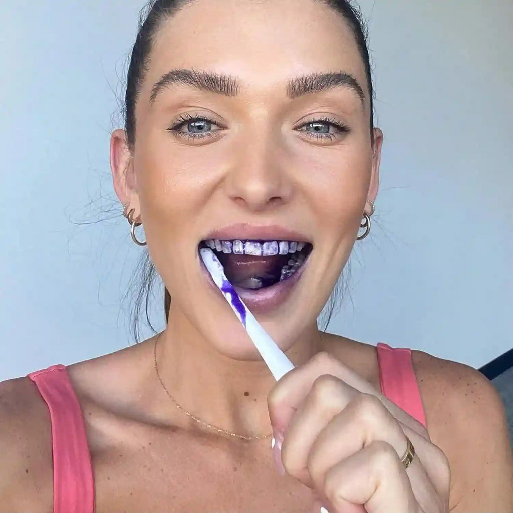 Tidesmit purple color corrector serum toothpaste for teeth whitening and stain removal