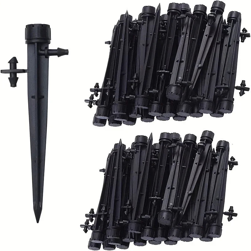 Drip Emitters Perfect for Tube PE Pipe,Adjustable 360 Degree Water Flow Irrigation Drippers on Stake for Flower Bed,Garden, Lawn