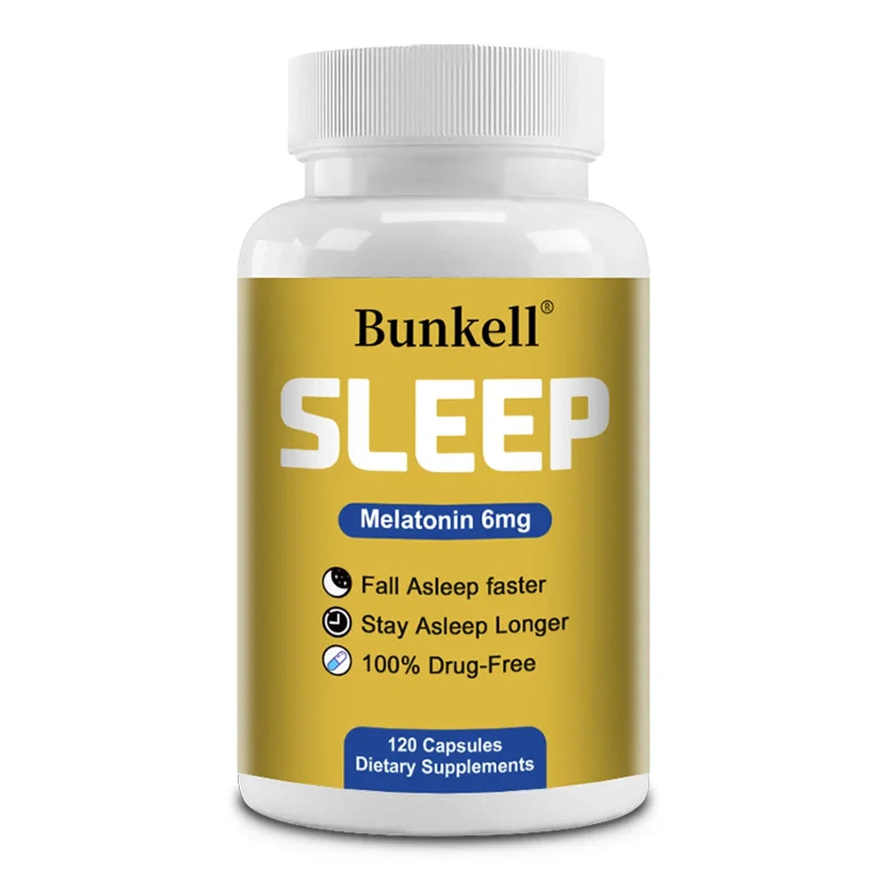 Melatonin 6mg with Vitamins,Promote Falling Asleep Quickly | Gluten Free Non-GMO Vegan | Dietary Supplement