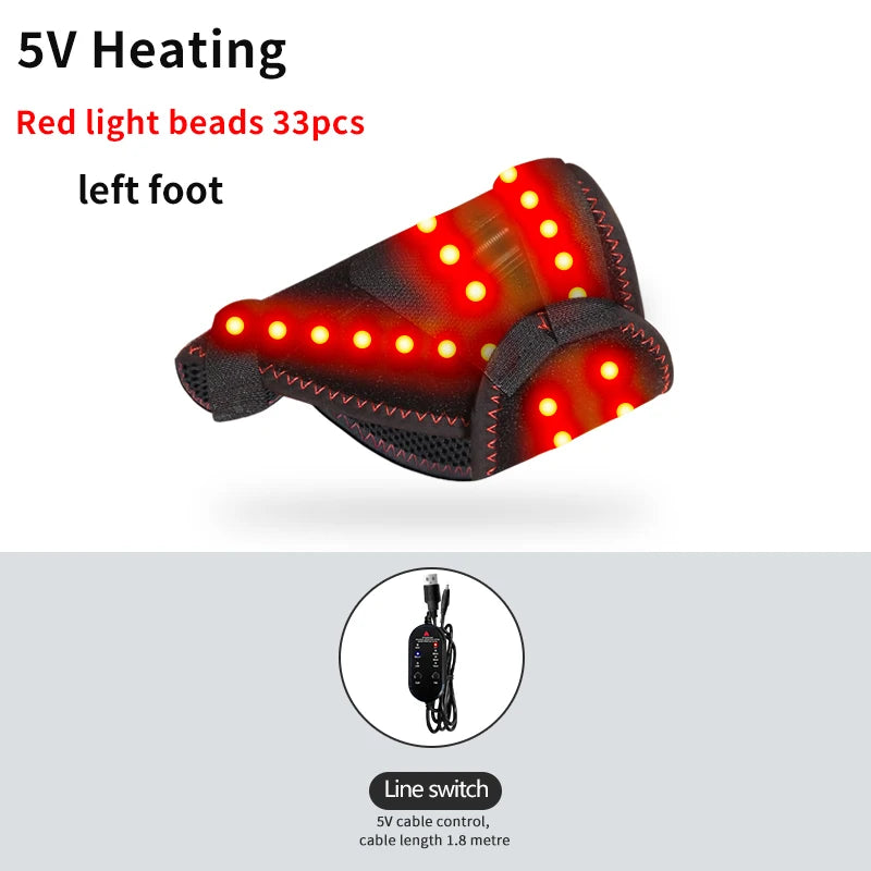 Electric Ankle Massager with Heat and Vibration for Targeted Recovery Relaxation Treatment Heat-Left Tidesmit