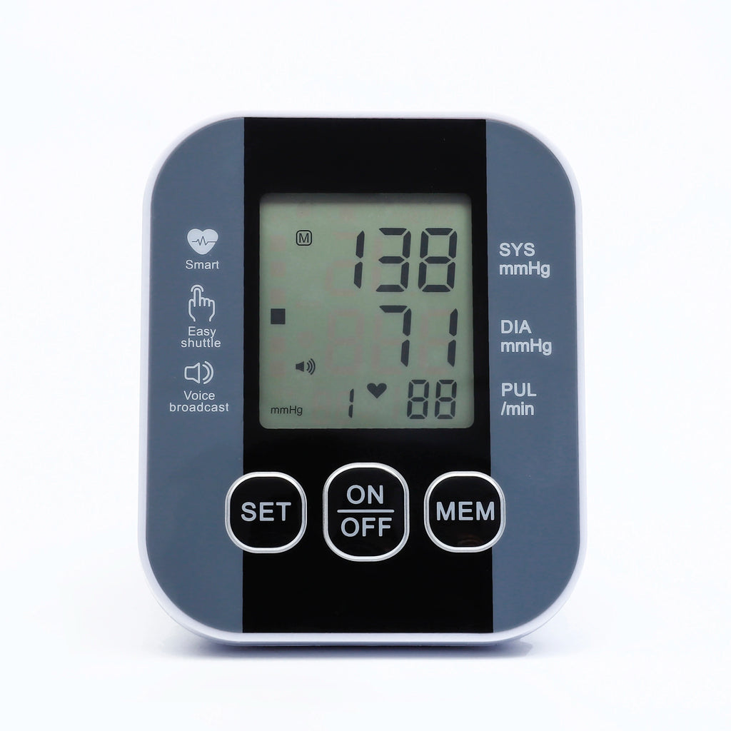 Voice BP Sphygmomanometer Heart Rate Pulse Tonometer Russian / Arabic / Spanish / Portuguese Voice Arm Blood Pressure Monitor