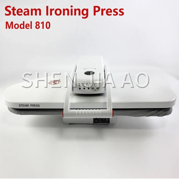 Tidesmit 1600W professional steam ironing machine showing detail of large area dry press plate for laundry use