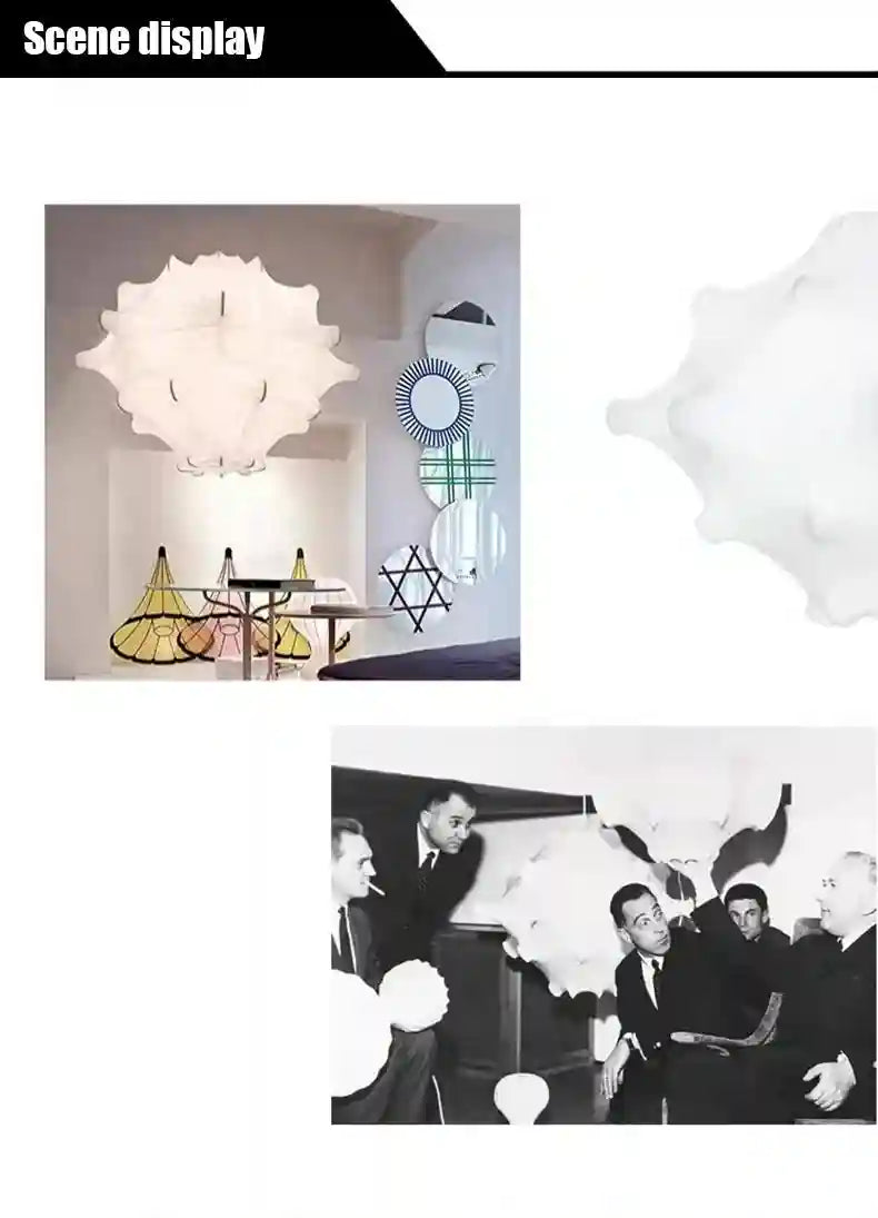 Wabi Sabi Silk Pendant Light | Handmade Aesthetic Chandelier 50-68cm Tidesmit