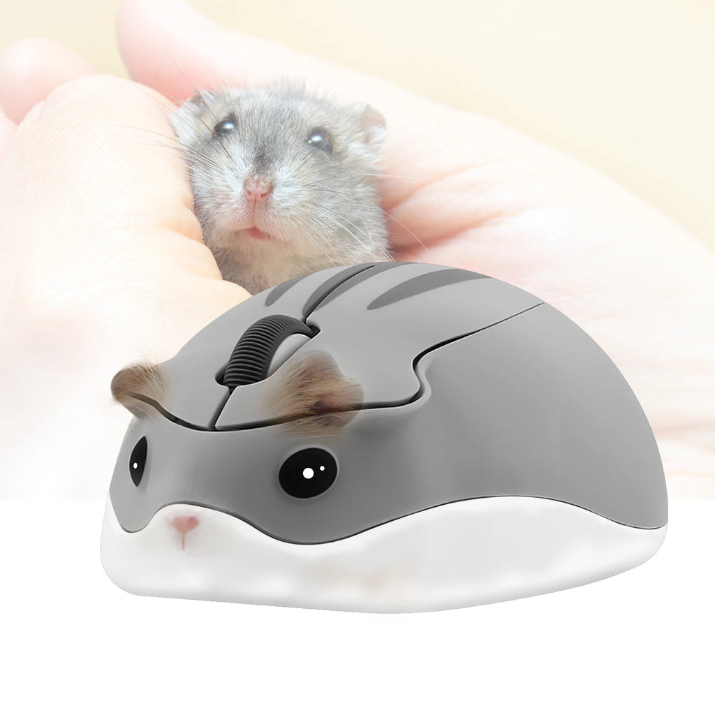 Mini Wireless Mouse 3D Cute Hamster 2.4G Bluetooth Dual Mode Connectivity Long Battery Life Mute USB Optical Mouse For Laptop PC