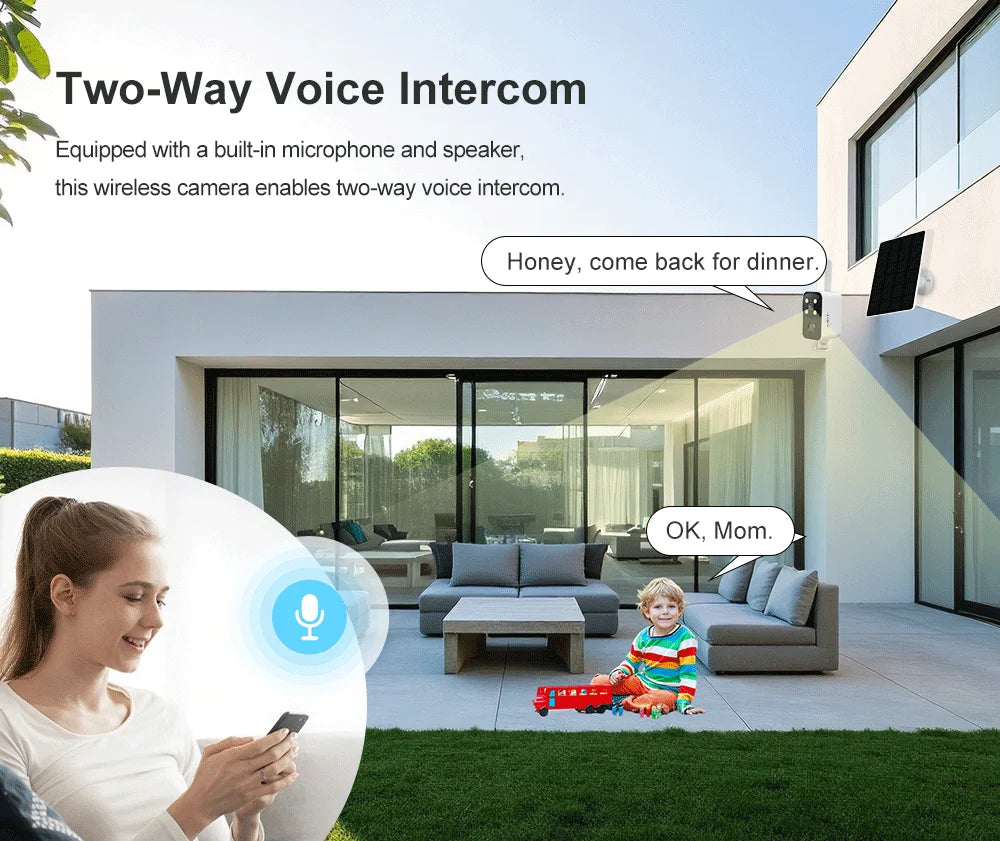 LS VISION Outdoor Solar Camera Wireless Cam WIFI/4G Ultra Standby Time PIR Motion Light Color Night Vision AI Detect Battery Cam