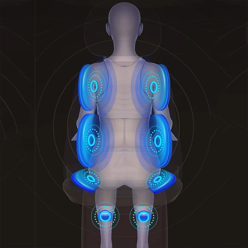 Electric Massager for Neck and Back Pain Relief with Heat by Tidesmit Massage Cushion Tidesmit