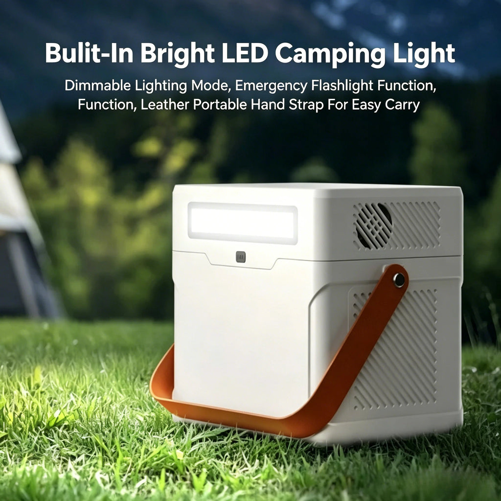 1000W Portable Solar Power Station Car Jump Starter Outdoor Camping Emergency Power Supply