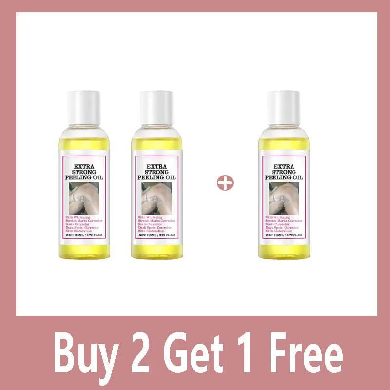 Yellow Peeling Oil for Dark Skin - Salon-Quality 100ml Exfoliating Treatment Scrubs Treatments 3 pcs Tidesmit