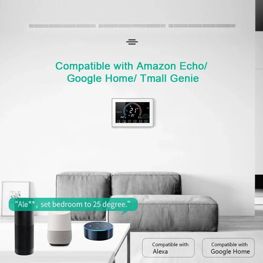 Smart Wi-Fi Thermostat with Color Screen - BHT8000 Series Tidesmit