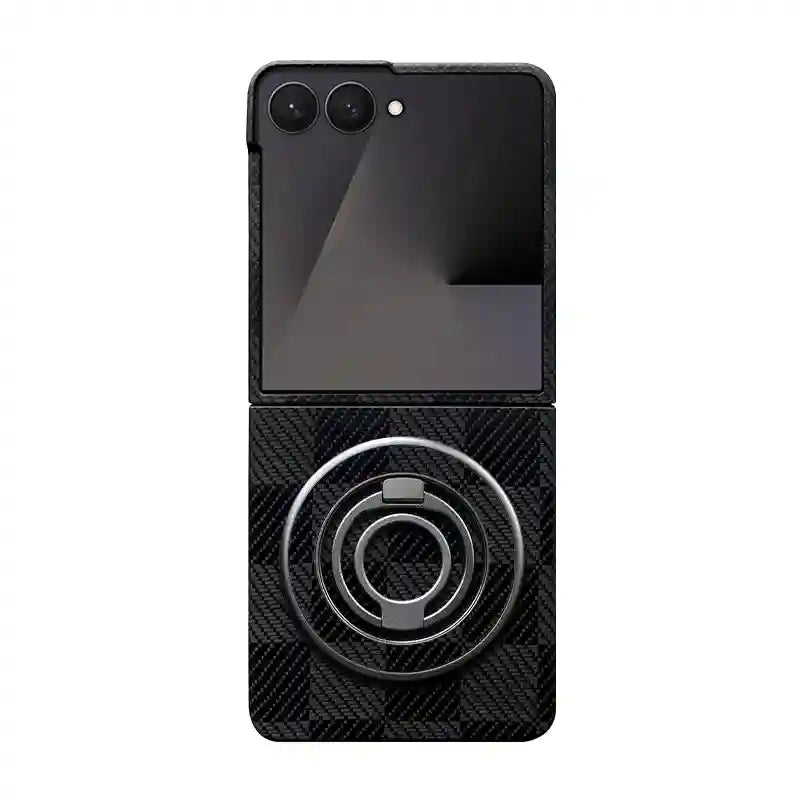 Samsung Galaxy Z Flip 7 Aramid Fiber Case with Magnetic Holder B Shell and Holder Galaxy Z Flip7 Tidesmit