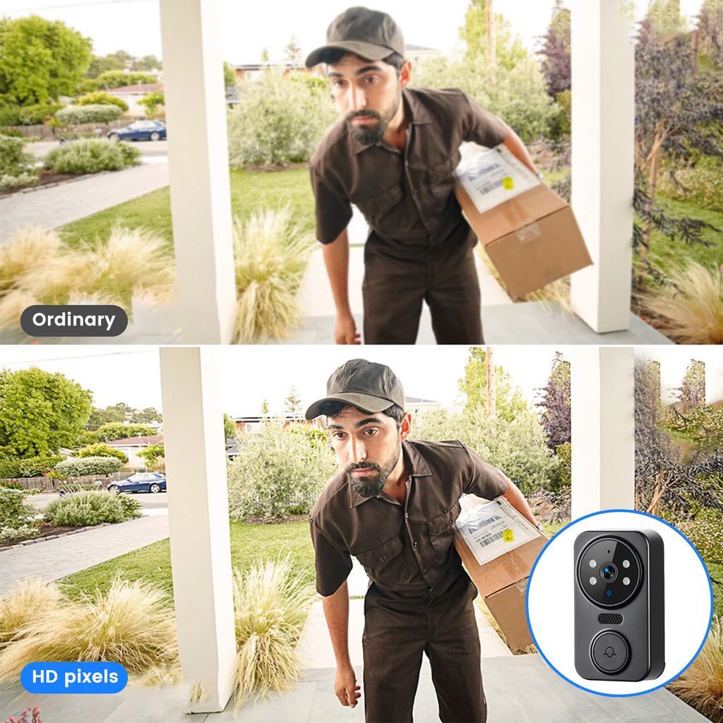 Podofo 4.3" IPS Screen Wireless Video Doorbell Night Vision Two-Way Video Intercom Door Ring Camera 1–150M Transmission Range Garage Entrance Video Security Monitor