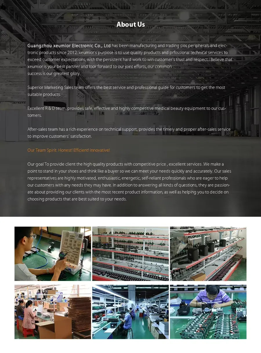 Handheld wireless barcode scanner, shown in a warehouse operations photo collage