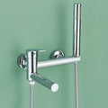 Matte Black Bathtub Faucet Swivel Spout Shower Faucet Wall Mounted Hot Cold Water Mixer For Bathroom Chrome Bath Shower Faucet