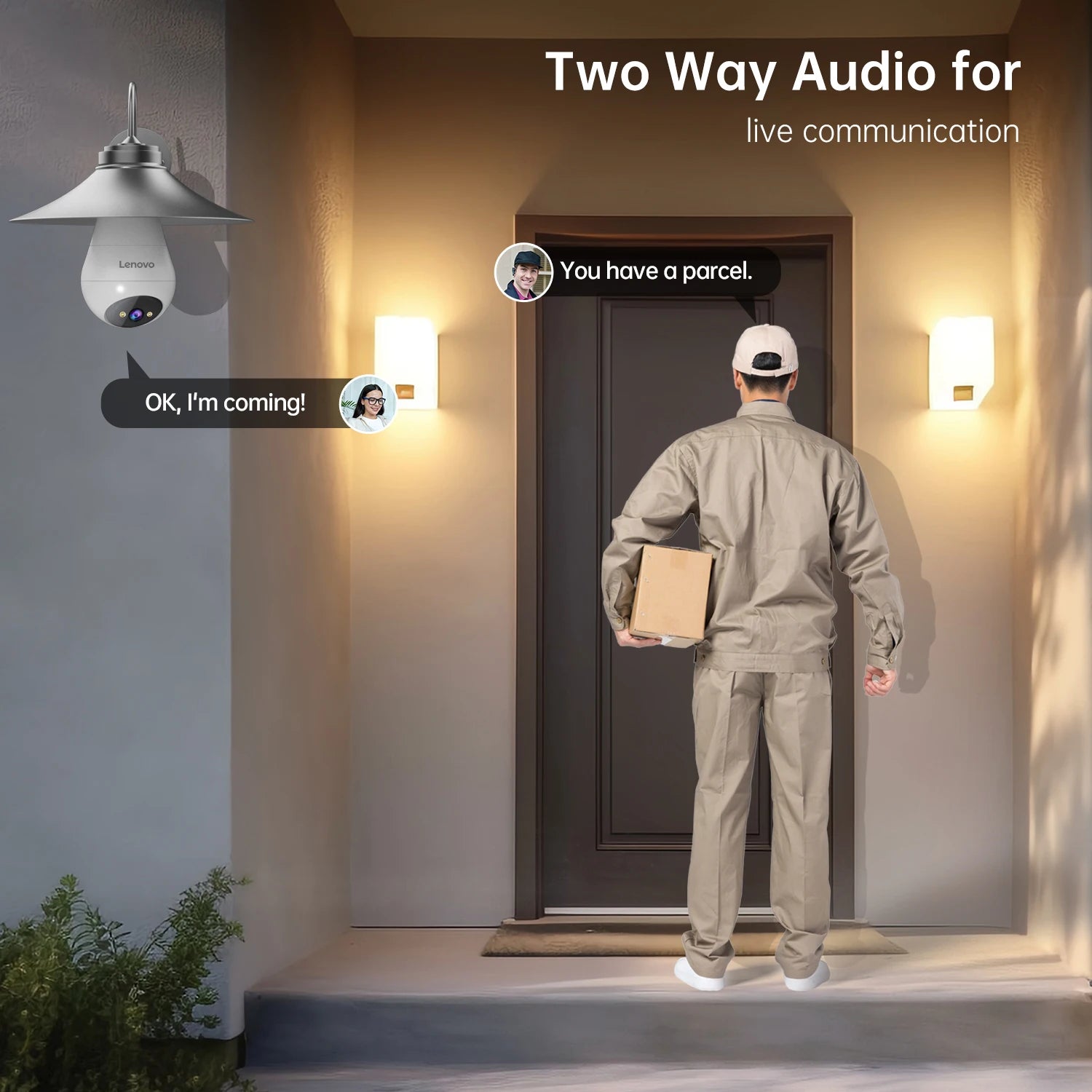 Lenovo 2K E27 Bulb WiFi Camera Home Indoor Video Surveillance Camera Color Night AI Tracking Security PTZ IP Camera Baby Monitor