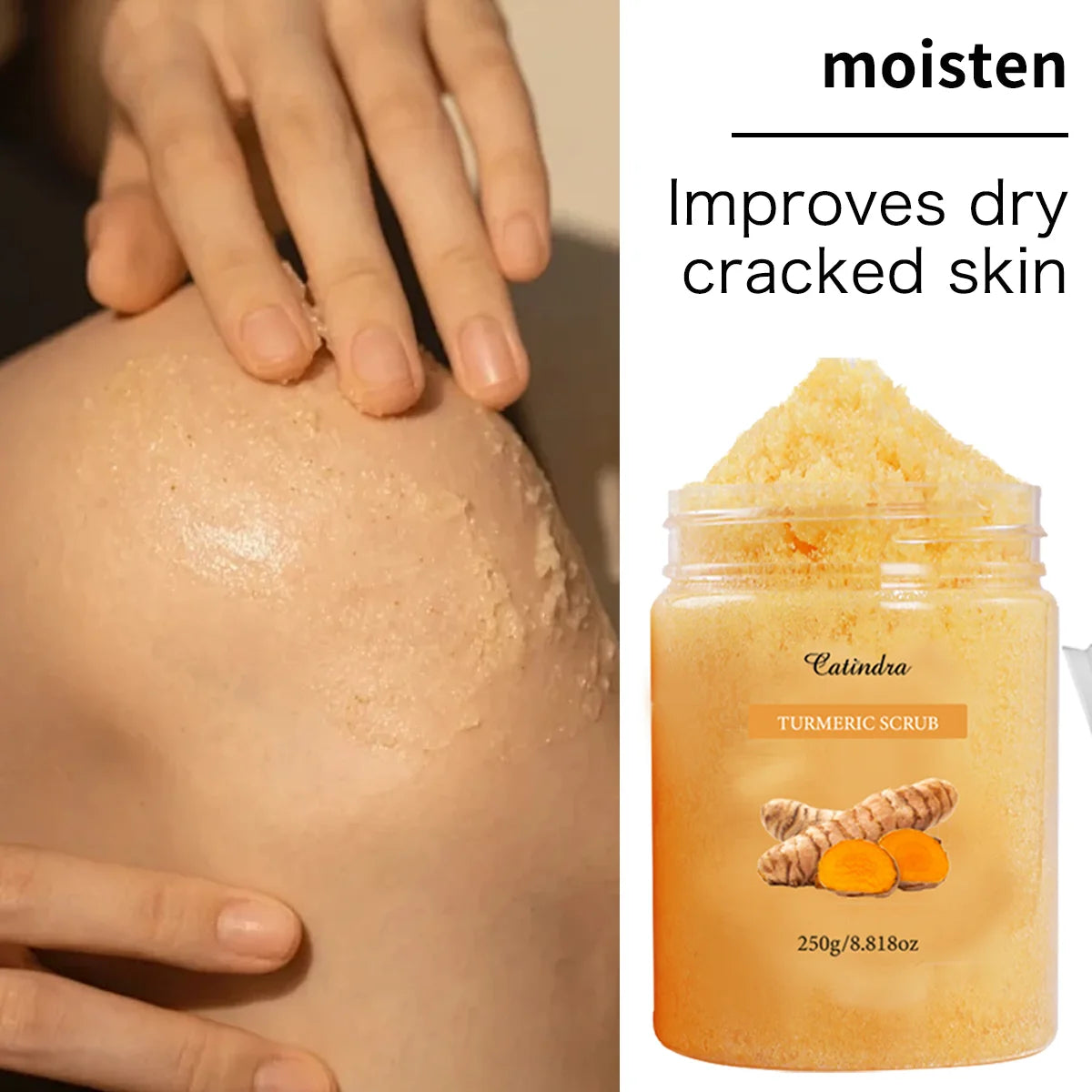 Turmeric Body Scrub | Natural Dark Spot Corrector for Radiant Skin Scrubs Treatments Tidesmit