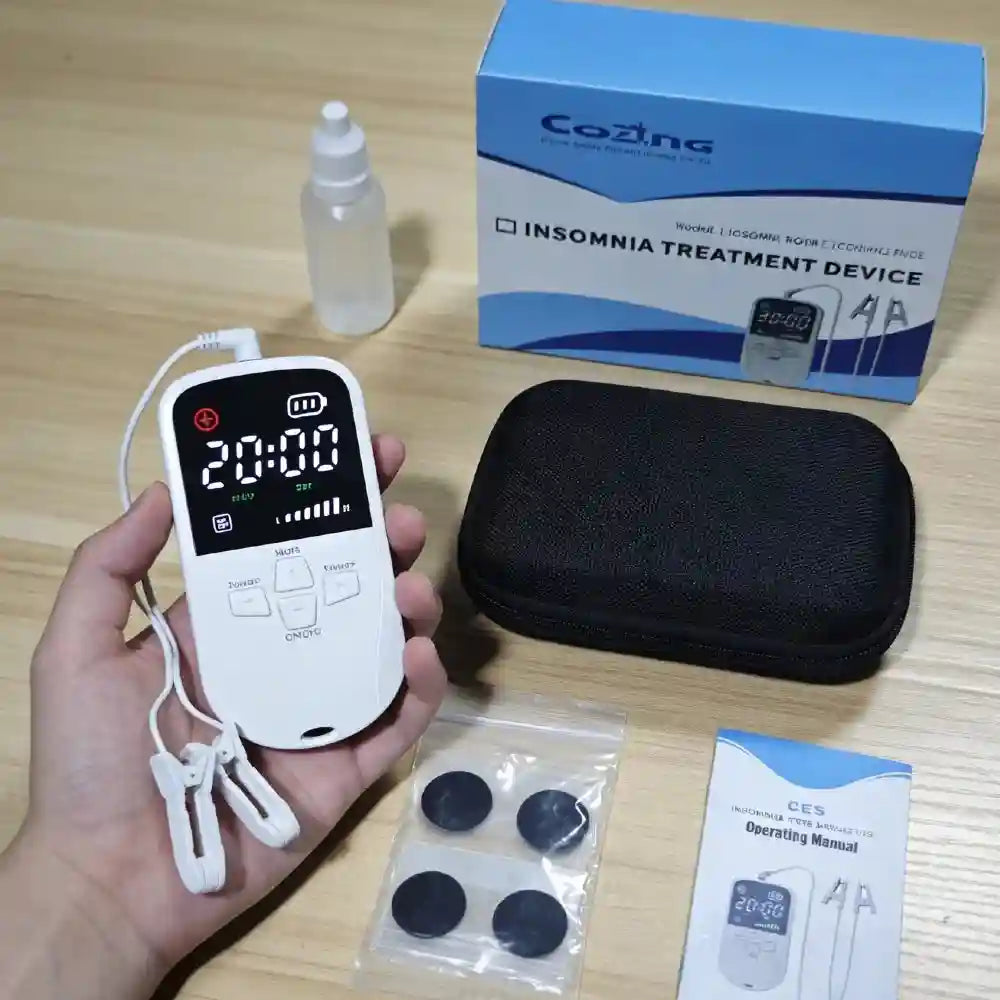 Vagus Nerve Stimulation Device for Sleep - Portable White Ear Clip Relaxation Treatment Tidesmit