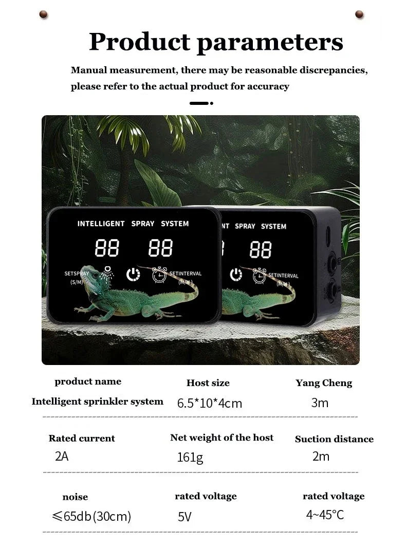 Intelligent Reptile Spray Irrigation Timer System Mist Rainforest Terrariums Automatic Spray Misting Plant Watering System Kit