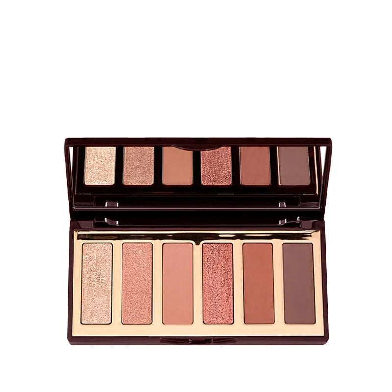 Tidesmit 9 color rose pink eyeshadow palette matte and glitter texture detail view for face makeup looks