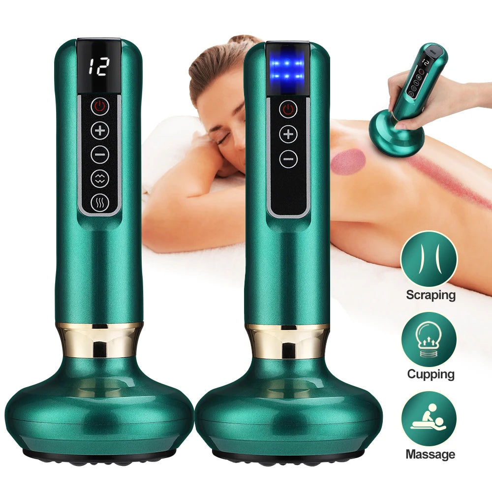 Electric Cupping Massager with Infrared Heat for Targeted Muscle Recovery Relaxation Treatment Tidesmit