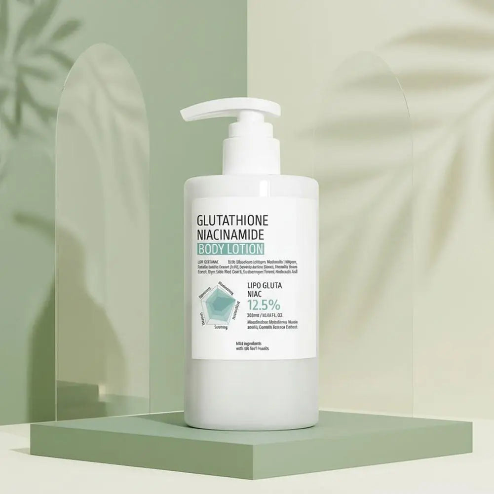300ml Brighten Skin Tone Deep Moisturizing Body Lotion Soothing Repair Centella Asiatica Glutathione Niacinamide Body Care Cream