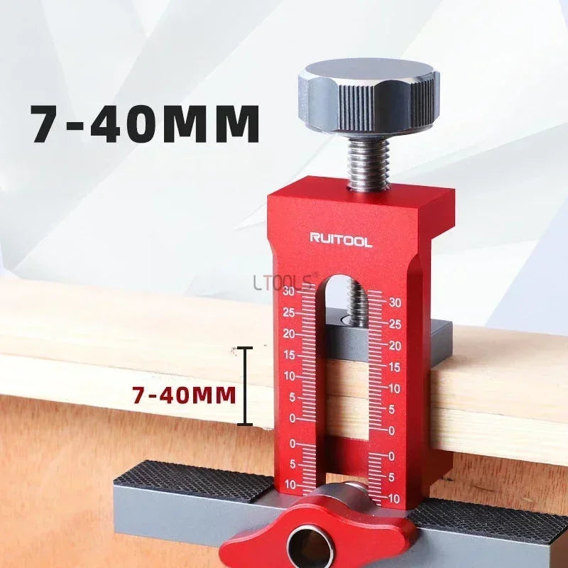Wardrobe Cabinet Door Panel and Rebounder Punched Mounting Jig Woodworking 10mm Doweling Drilling Guide Locator Installing Clip