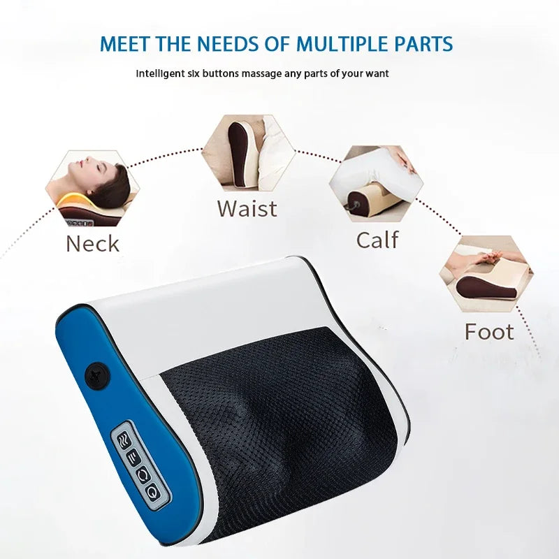 Neck and Shoulder Massager: Heated Deep Kneading Device for Home Spa Relaxation Treatment Tidesmit