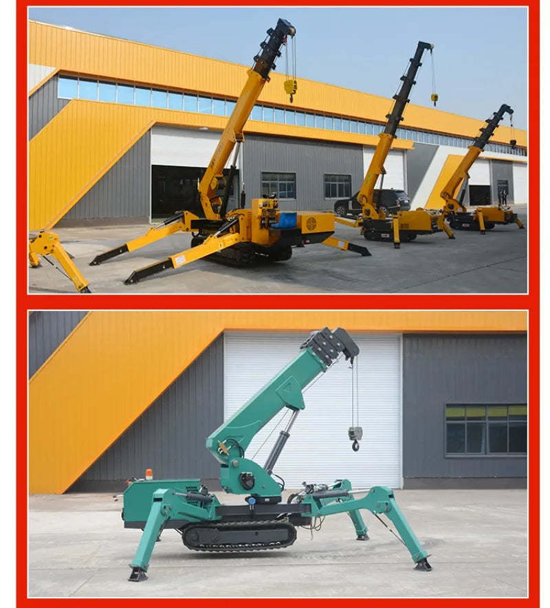 Customizable 3T Spider Crane Lifting Crane with 3m Fly Jib for Special Heavy Duty Industrial Lifting Requirements