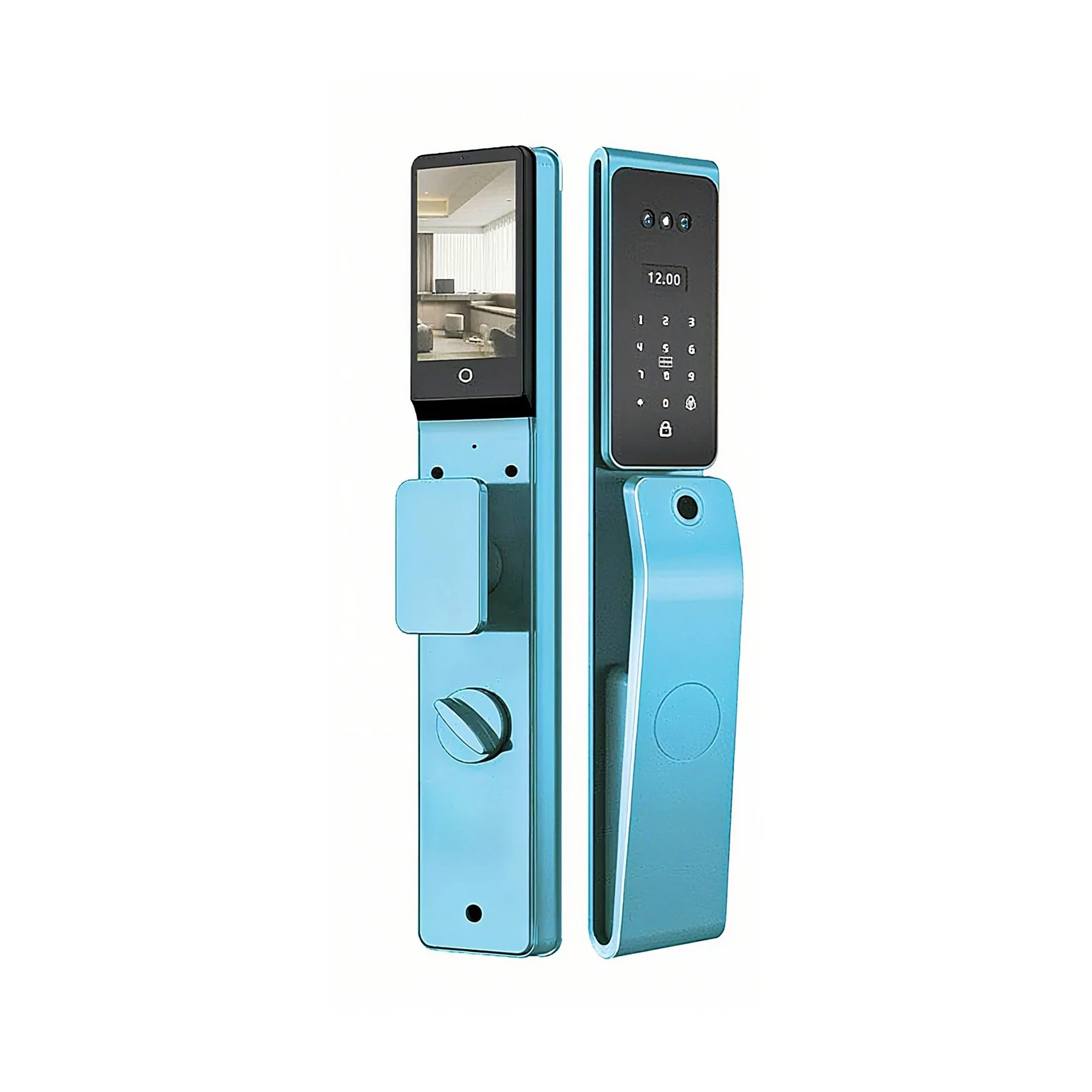 Tuya App Smart Lock with HD Camera Monitoring Face Recognition Multi-language Voice Multi-function Security Door Lock for Home