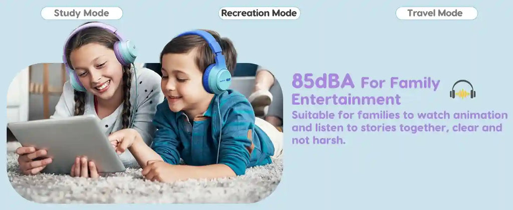 Wired Kids Over-Ear Headphones – Stereo Sound – Tidesmit Series Tidesmit