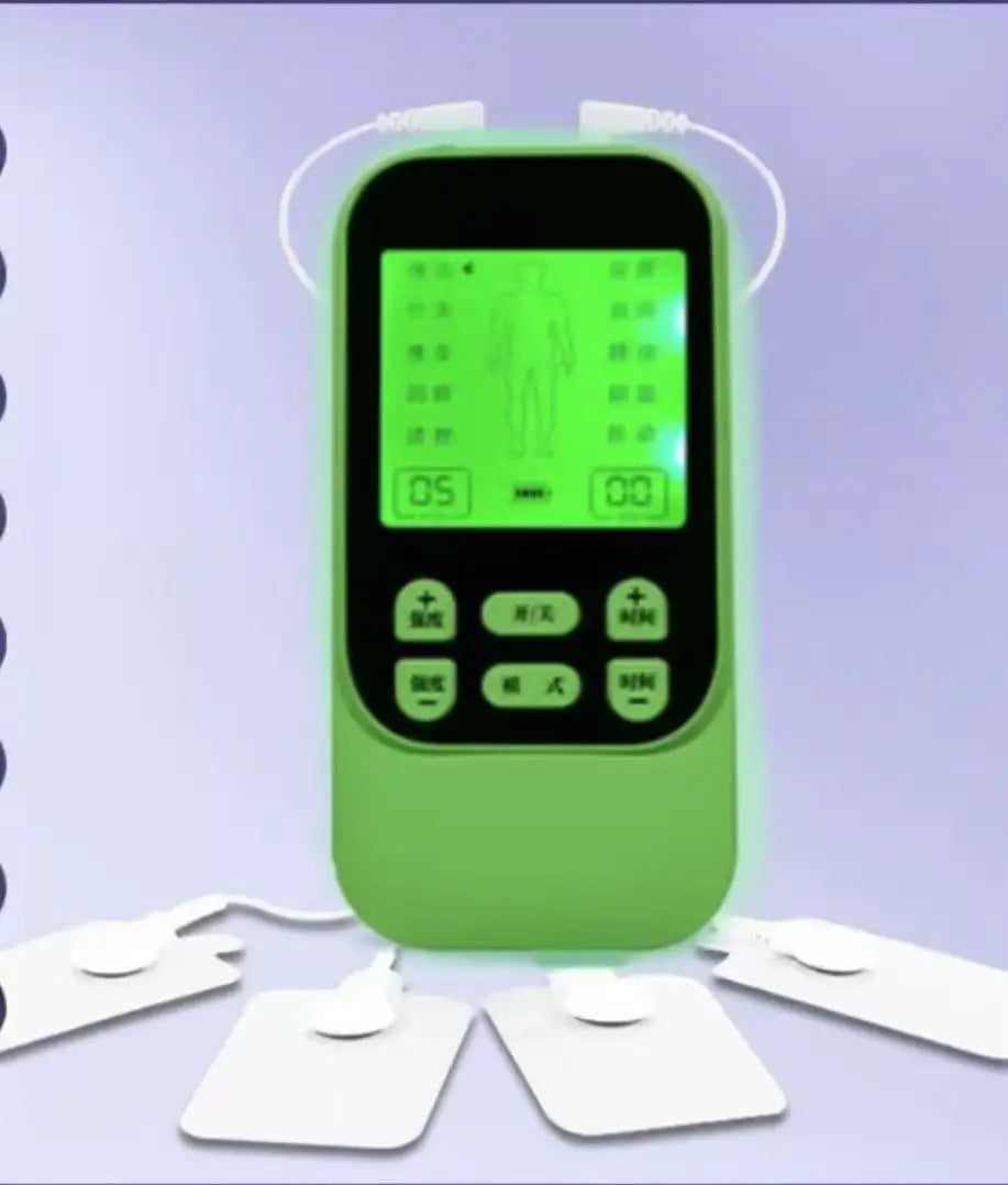 Electric Pulse Muscle Stimulator - 10 Mode EMS Device for Muscle Relief Massage Chairs army green Tidesmit