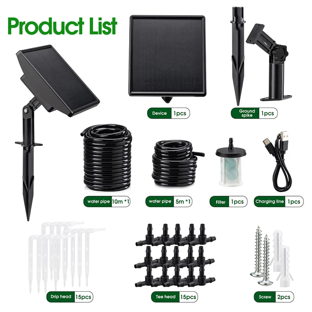 Solar Irrigation System Intelligent Water Pump Intelligent Automatic Drip Irrigation Garden House Potted Plants Balcony Planting