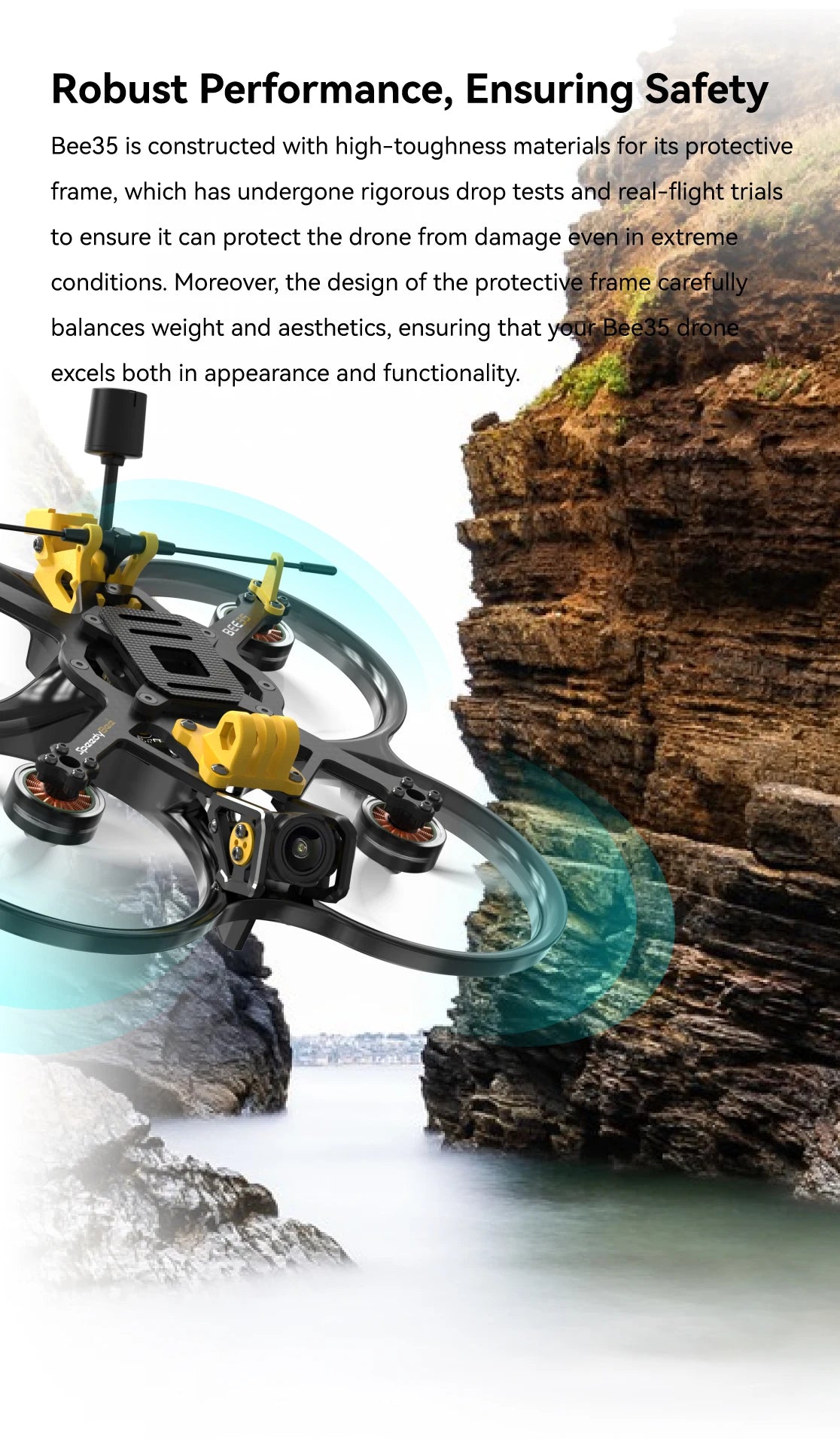 SpeedyBee Bee35 Pro 3.5 Inch Cinewhoop FPV Drone with O3 Air Unit Tidesmit