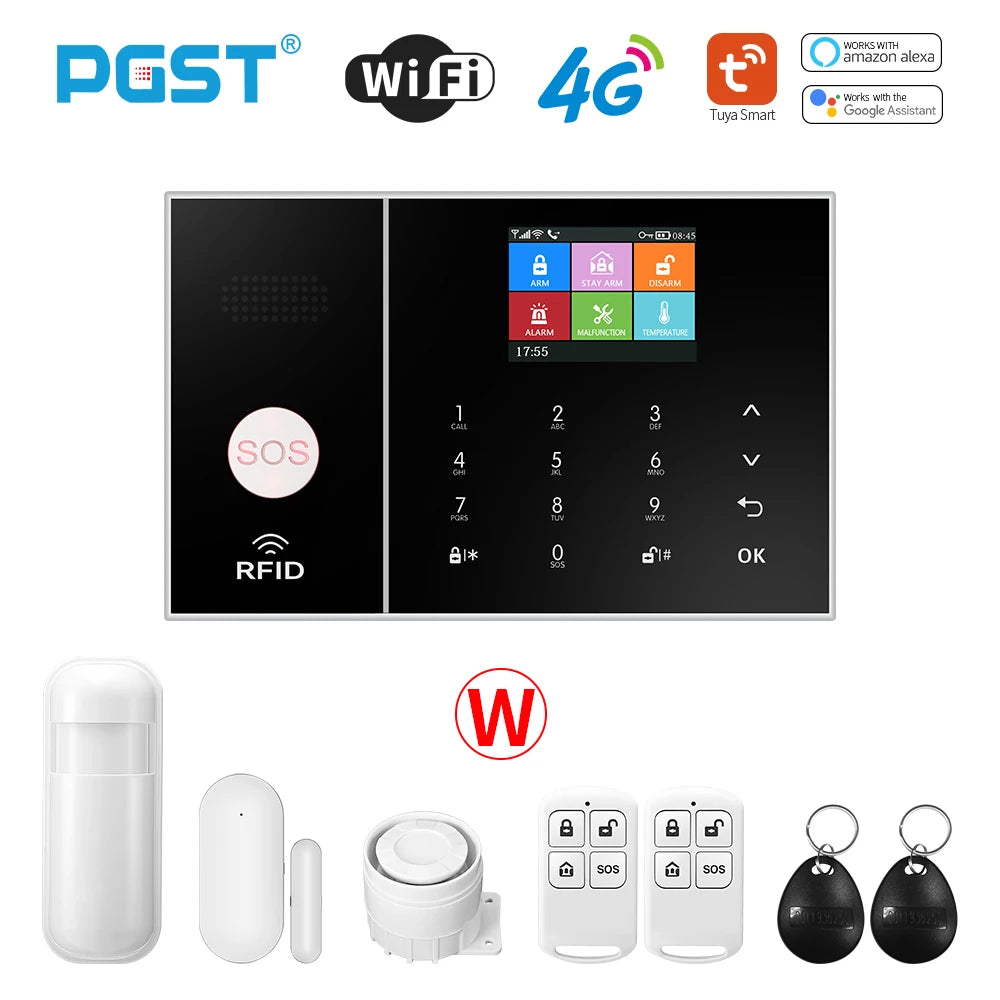 Smart Home Alarm System WiFi GSM with Tuya App Control - EU Plug W EU Plug Tidesmit