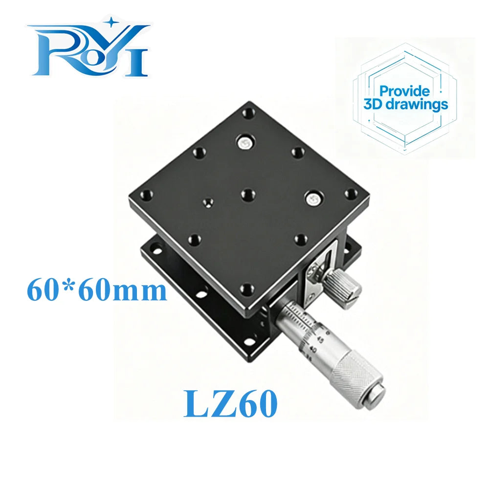 Z Axis 40mm60mm LZ40 LZ60 Sliding Table Optical Displacement Platform High Precision Fine‑Tuning Height Adjustable Lifting Stage