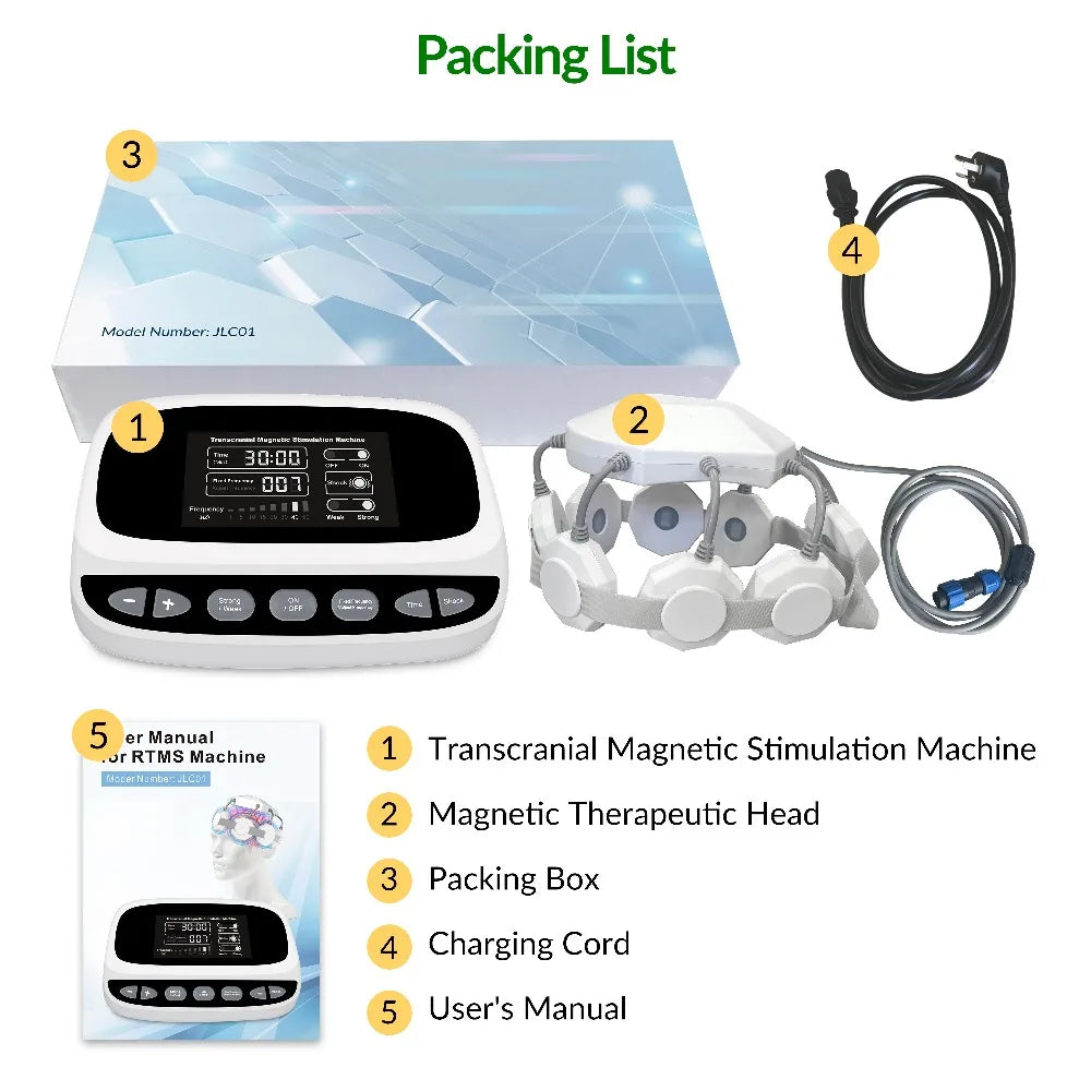 Transcranial Magnetic Stimulation Device for Anxiety Relief - Tidesmit Relaxation Treatment WHITE Tidesmit