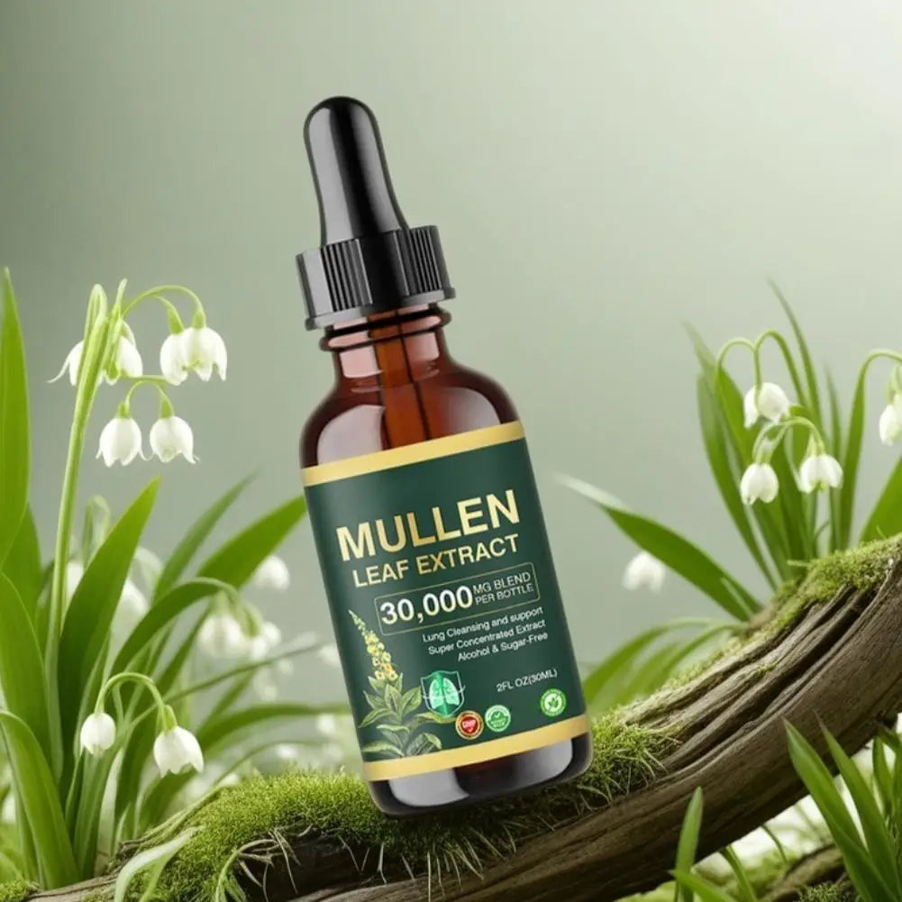 Fast Absorption Lung Clean Drops Natural Mullein Leaf Extract 30000mg Daily Respiratory Care Drops