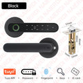 NAIERDI 5-in-1 Smart Fingerprint Door Lock Tuya APP Bluetooth Keypad IC Card Keyless Digital Door Knob for Hotel Office Bedroom