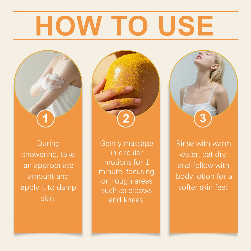 Turmeric Body Scrub for Dark Spots - Brightening Exfoliating Treatment Scrubs Treatments Tidesmit