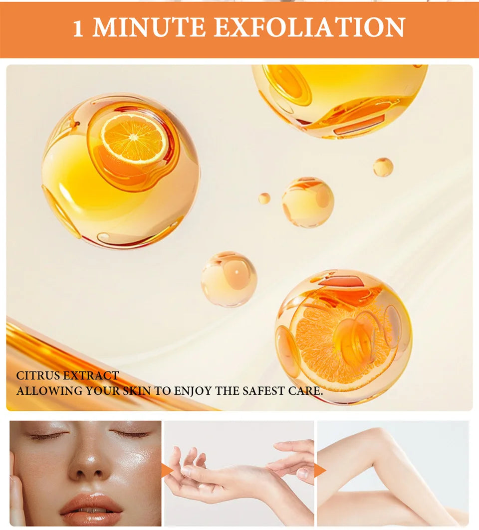 Orange Peeling Gel Body Exfoliator - Natural Deep Cleansing 50g Scrubs Treatments Tidesmit