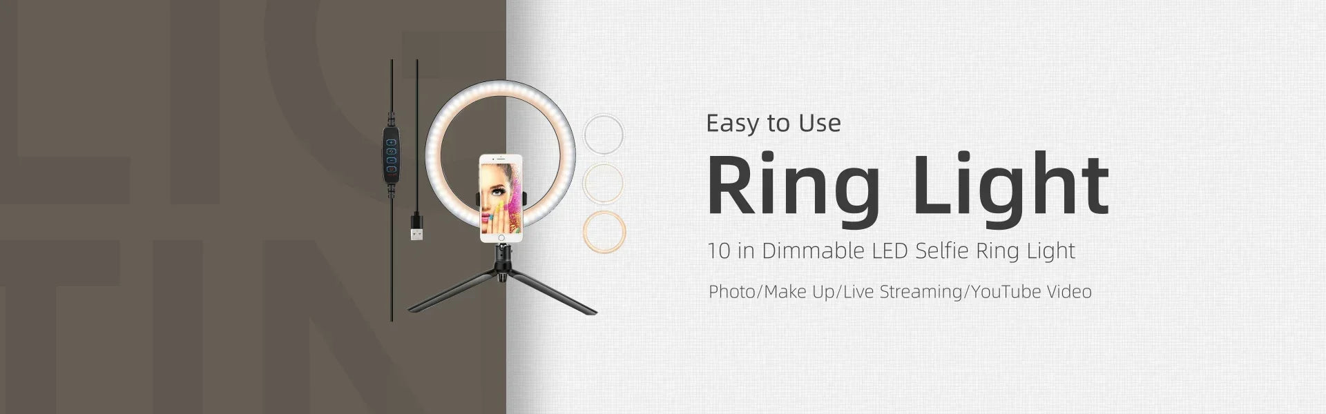 12 Inch LED Ring Light With Tripod Stand for Live Streaming | Tidesmit Tidesmit