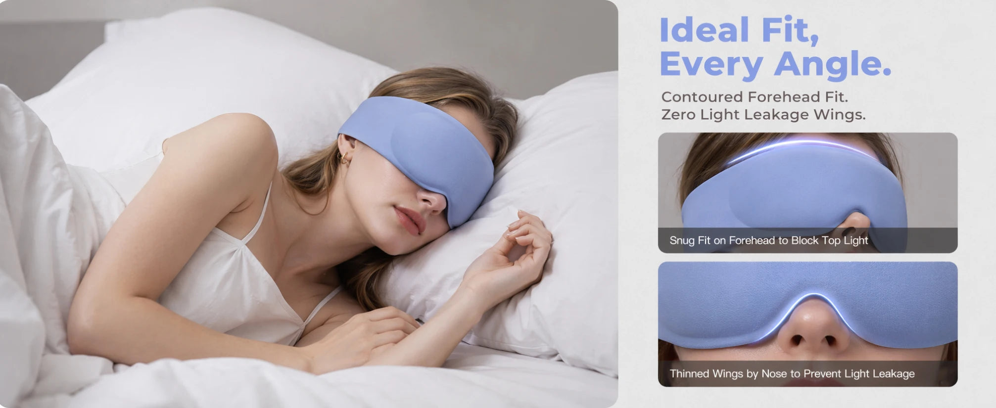 3D weighted eye mask,3D Breathable Soft Comfortable Eye Mask for Sleeping,Light Blocking,Microgravity alleviates eye fatigue