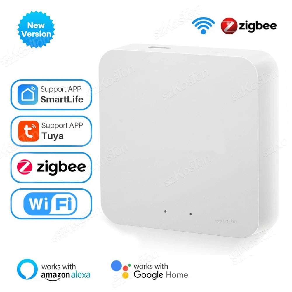 Tuya Zigbee 3.0 Gateway Hub: Reliable Smart Home Bridge - White white Zigbee Gateway Tidesmit