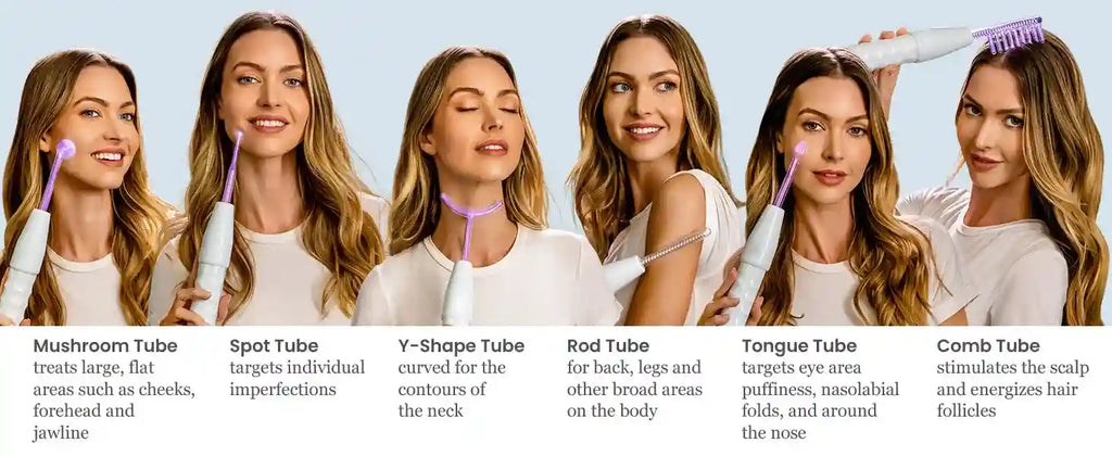 High Frequency Facial Wand: Acne Treatment & Skin Tightening - Purple Eye Massage Instrument Tidesmit