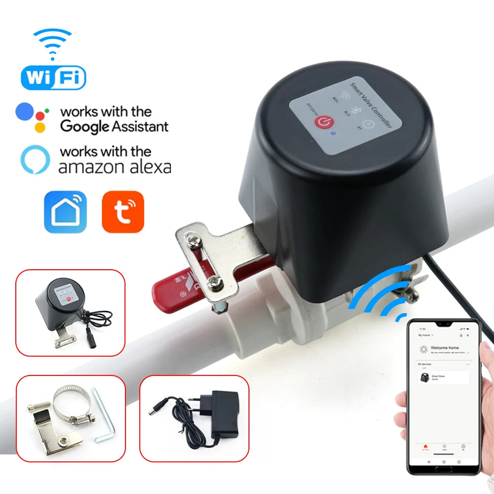 Smart WiFi Gas Valve Controller - App-Controlled Auto Shut-Off Valve Tidesmit